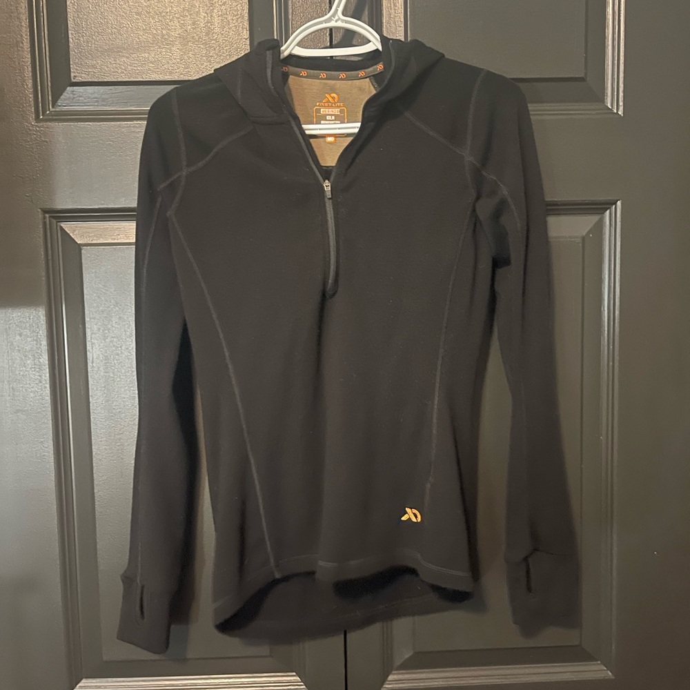 First Lite Women’s Merino X kiln hoodie in black